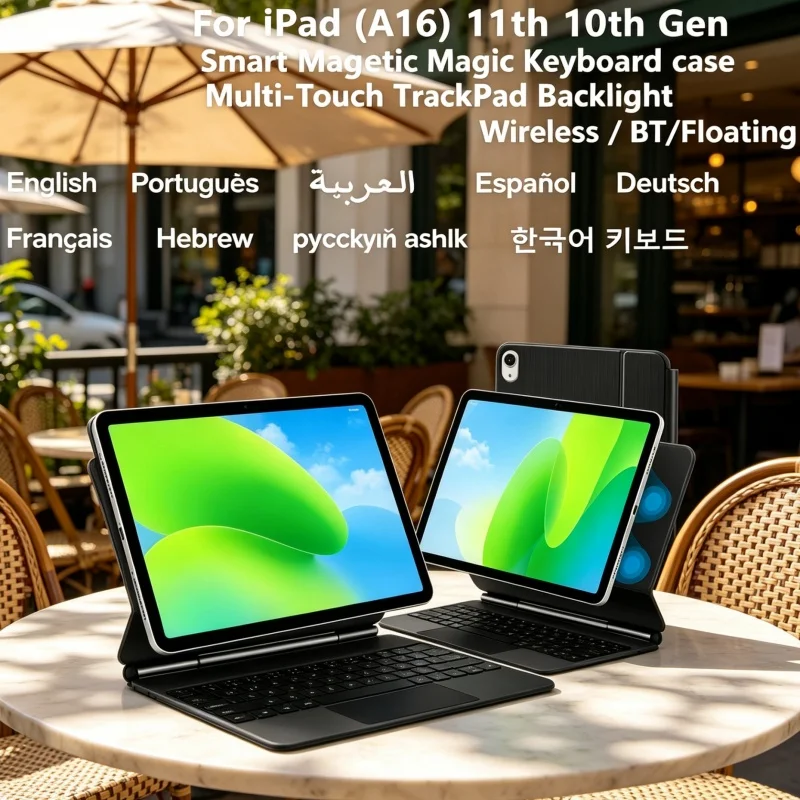 Bluetooth Trackpad - Keyboard Case for iPad 11th 2025