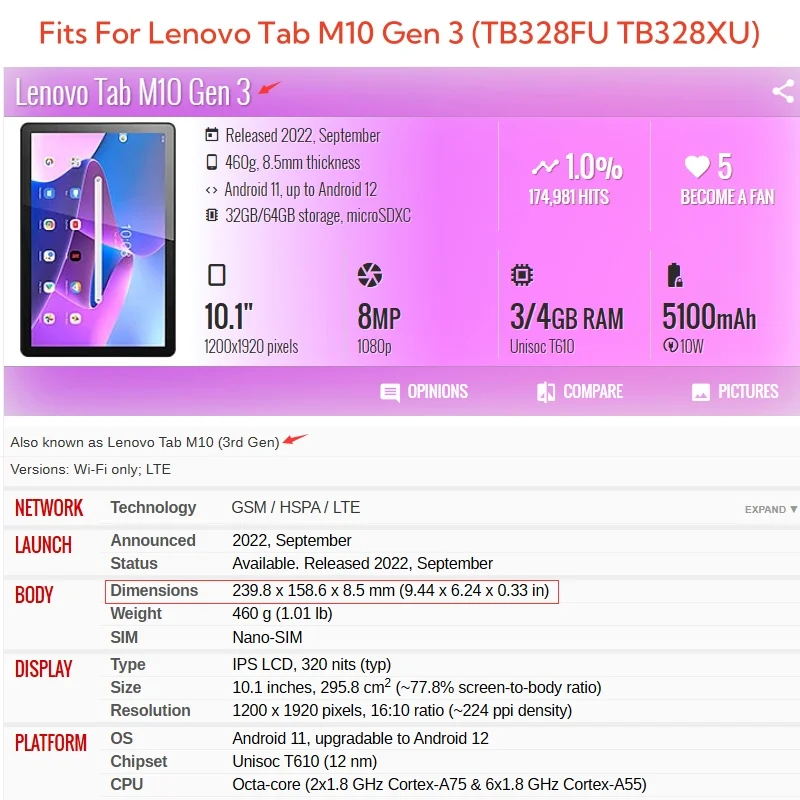 Capa For Lenovo Tab M10 3rd Ge - огляд і ціна Lenovo Tablet M11 Accessories