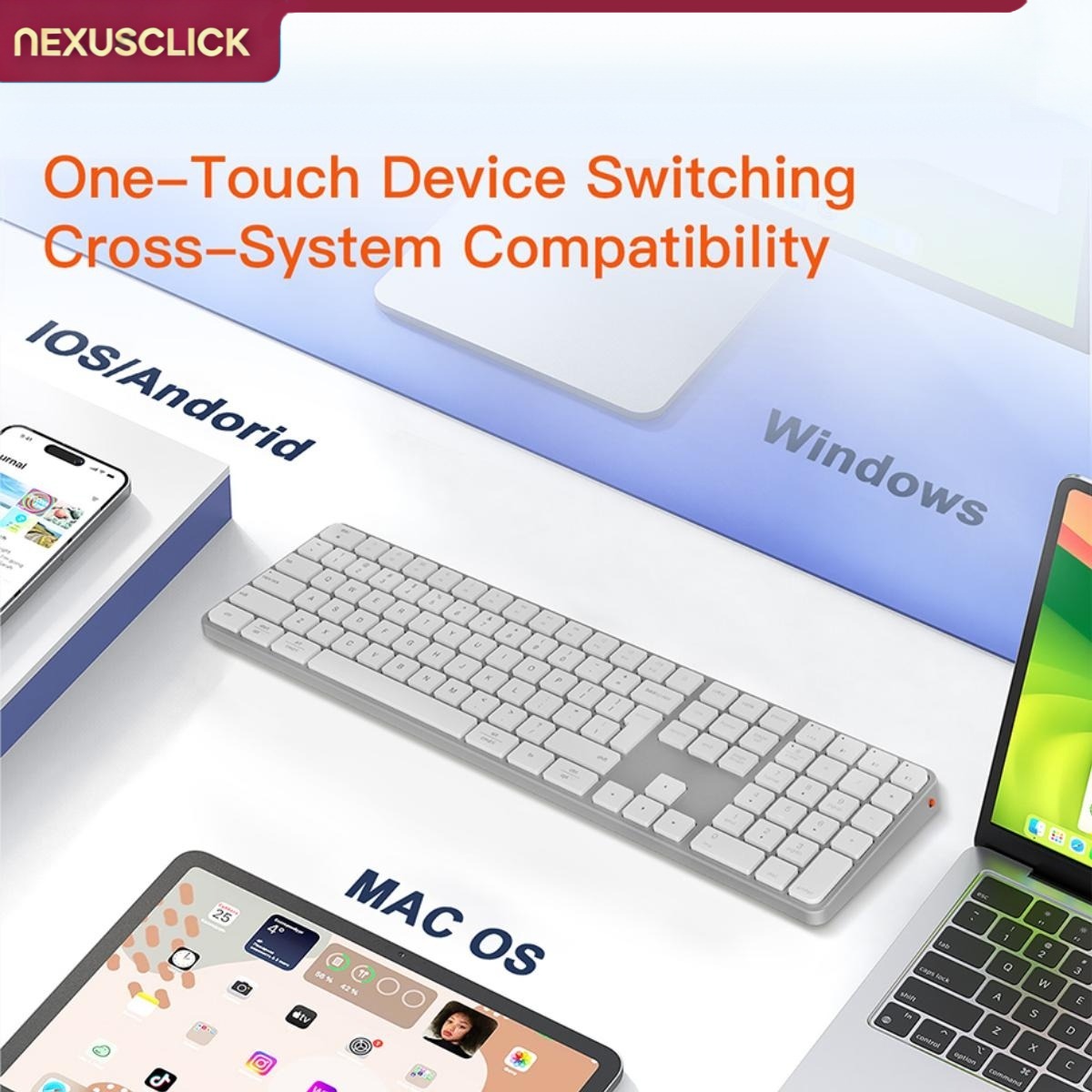 NexusClick 109 Keys Slim Dual  - огляд і ціна Bluetooth Trackpad