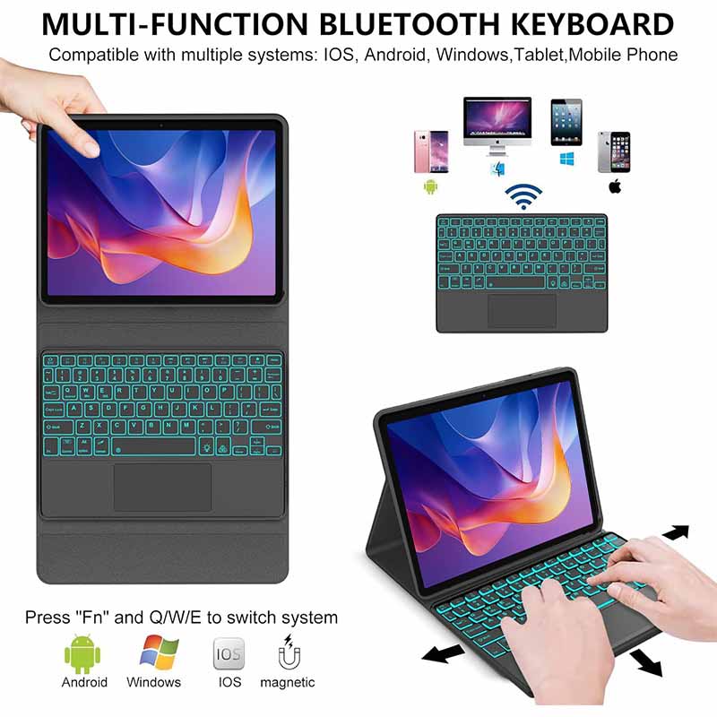 Touch Backlight Keyboard Case  - огляд і ціна Bluetooth Trackpad